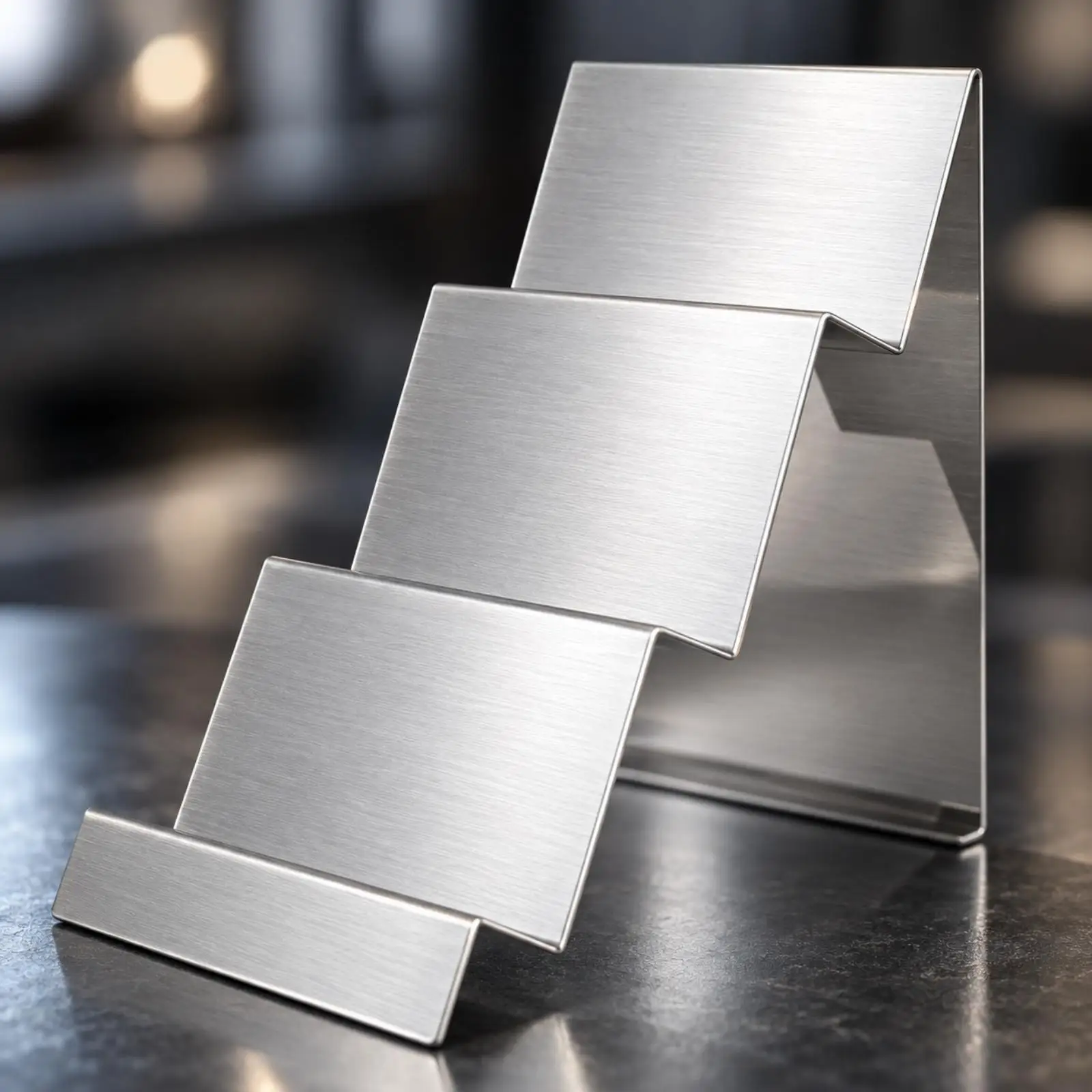 Stainless Steel Display Rack with Three Tiers Multifunctional Wallet Display Rack Tiered Wallet Stand 3-Layer Long-Lasting