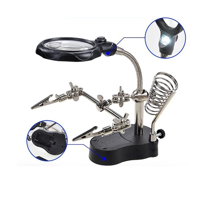 

Repair auxiliary clamping lamp magnifying glass mobile phone main board digital equipment repair tool table