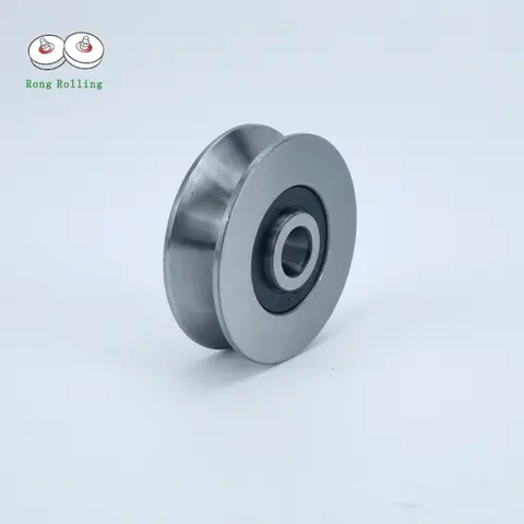 2pcs Deep V-Groove 60 Degree Bearing Bore 8mm Diameter 40mm Thickness Sliding Gate Roller Pulley Wheels for Hardware 2pcs per Lo