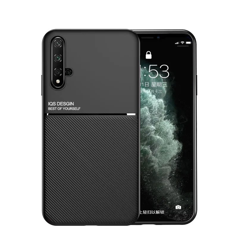 Per Huawei Nova 5 T Case 6.26 \'\'custodie magnetiche ultrasottili in pelle opaca per Huawei Nova 5 t Nova5t 5 t Cover posteriore in Silicone