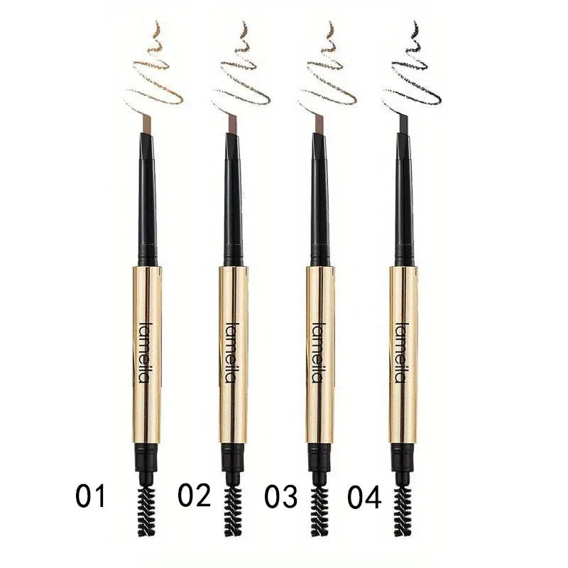 4 Kolory z Pędzelkiem Dwustronna Kredka do Brwi Wodoodporna Gładka Sztyft do Brwi Odporna na Pot Żel do Brwi Kredka do Tatuażu Kosmetyki