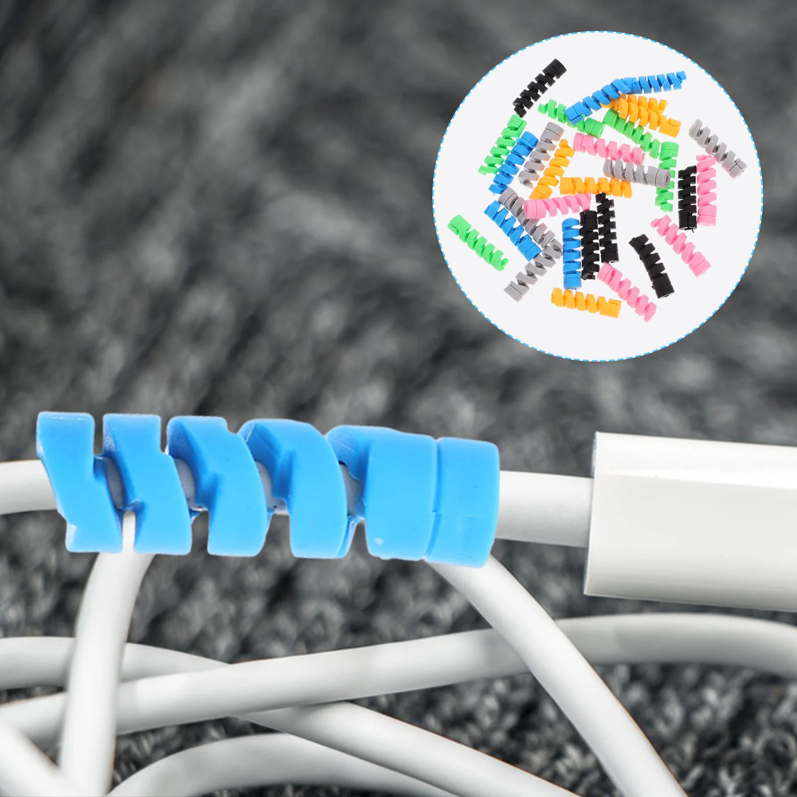 

30pcs Data Cable Protectors Silicone Charging Cord Covers Durable For Usb Cables Phone Protector Cable Accessories