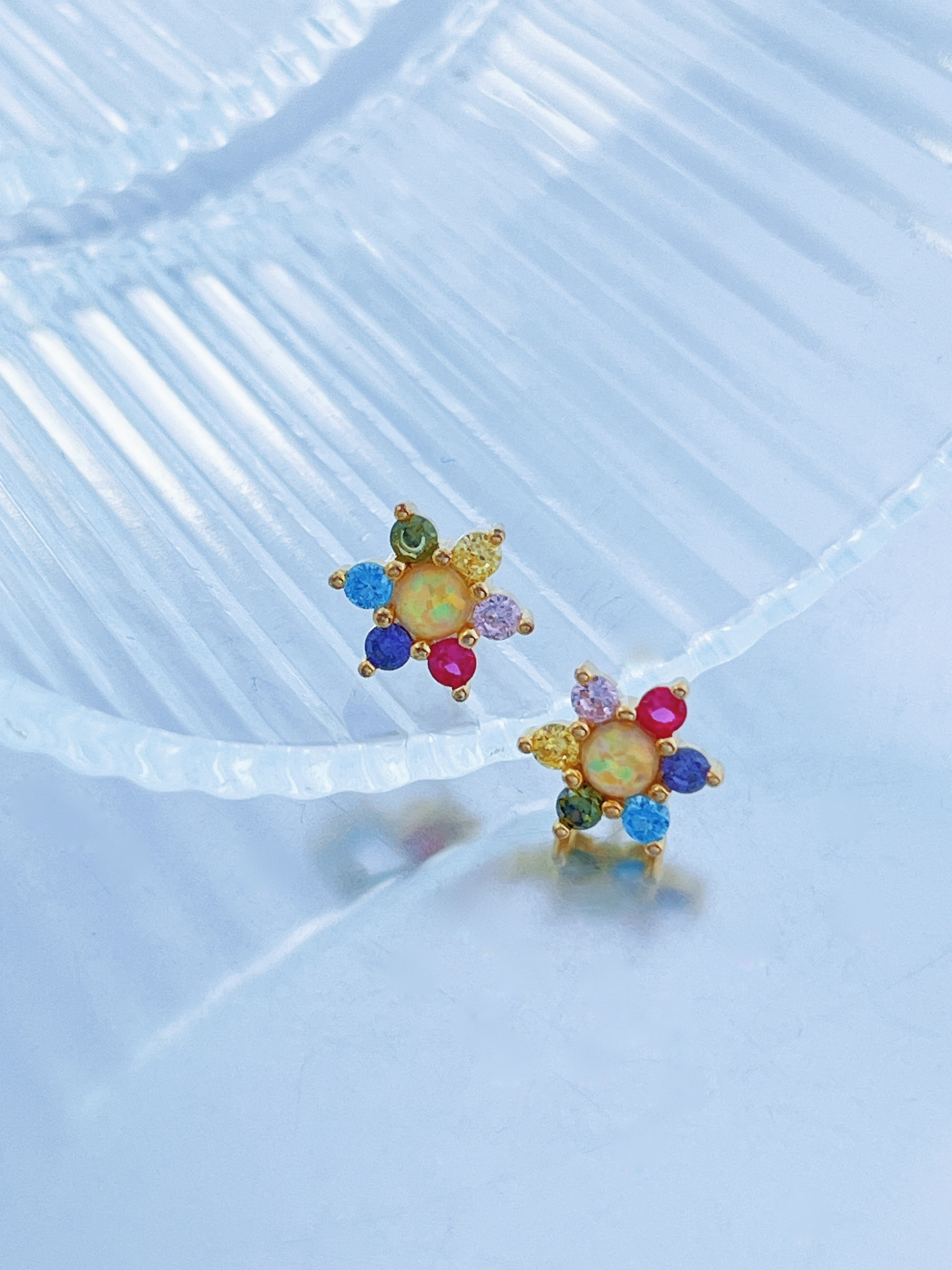 

S925 Cubic Zircon Earrings for Women Classic Desrsonalized High-quality Cross-border Jewelryign Fresh Color Pe