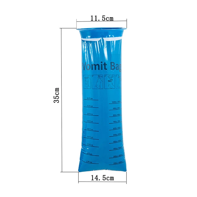 AB15-Embesiszakken Wegwerp, 50-pack braakselzakken voor auto Kinderen en volwassenen Lek Pure Barf-zakken 1000 ml voor reisbewegingsziekte,