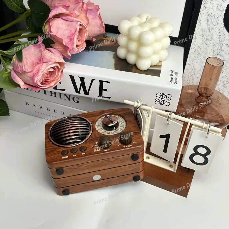 New retro professional radio full wave elderly portable player bluetooth speaker plug-in card computer stereo