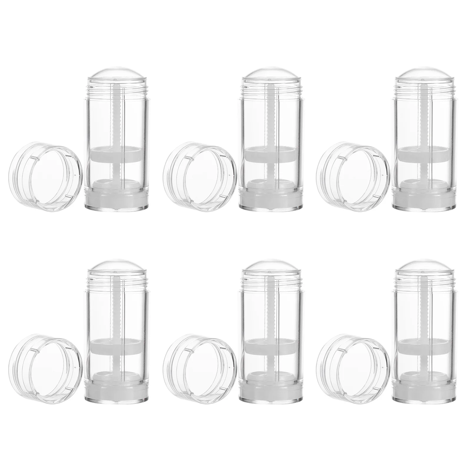 

6Pcs 30Ml Empty Twist-Up Tubes Plastic Container Holder for DIY Deodorant Lip Balm Moisturizing Body Care Skin