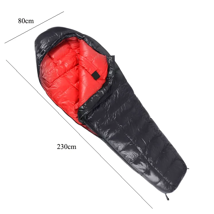 Cold Weather Adults Sleeping Bag Splicing Single Sleeping Bag Duck Down E-rike OEM Camping Winter Sports Sleeping Bag 3 Mummy