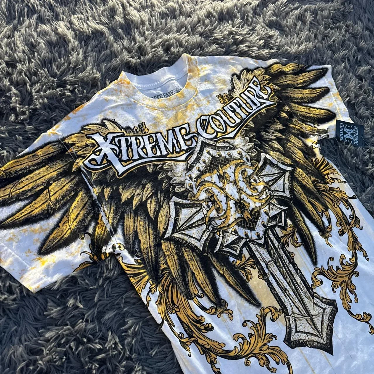 

Gold Wing Xtreme Gothic T-shirt Man Y2K Oversized Band Tee Vintage Concert Poster Streetwear Soft Washed Cotton Retro Fashion