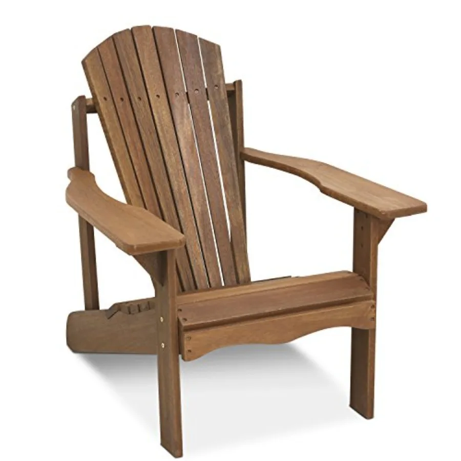 

FG16918 Tioman Hardwood Patio Furniture Adirondack Chair in Teak Oil Large Natural