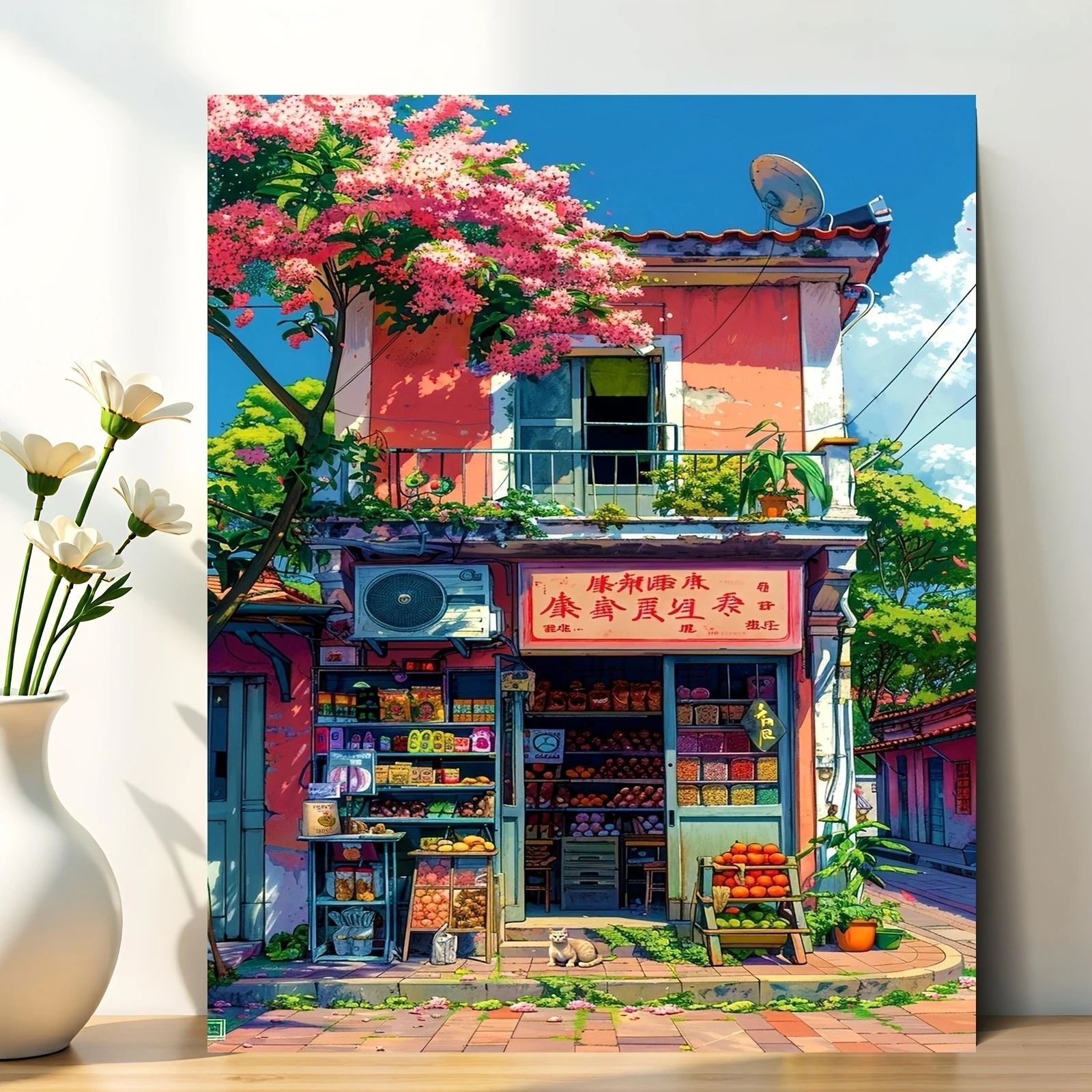 

500/1000/1200/2000PCS Puzzles for Adults Retro Style Street Corner Grocery Store,Jigsaw Puzzles Brain Games Gifts Home Decor