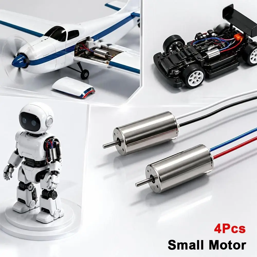 4pcs New 612 Remote Control Aircraft Motor Alloy 6*12mm High-speed Model Aircraft Motor Shaft Small Foam Quadcopter Motor