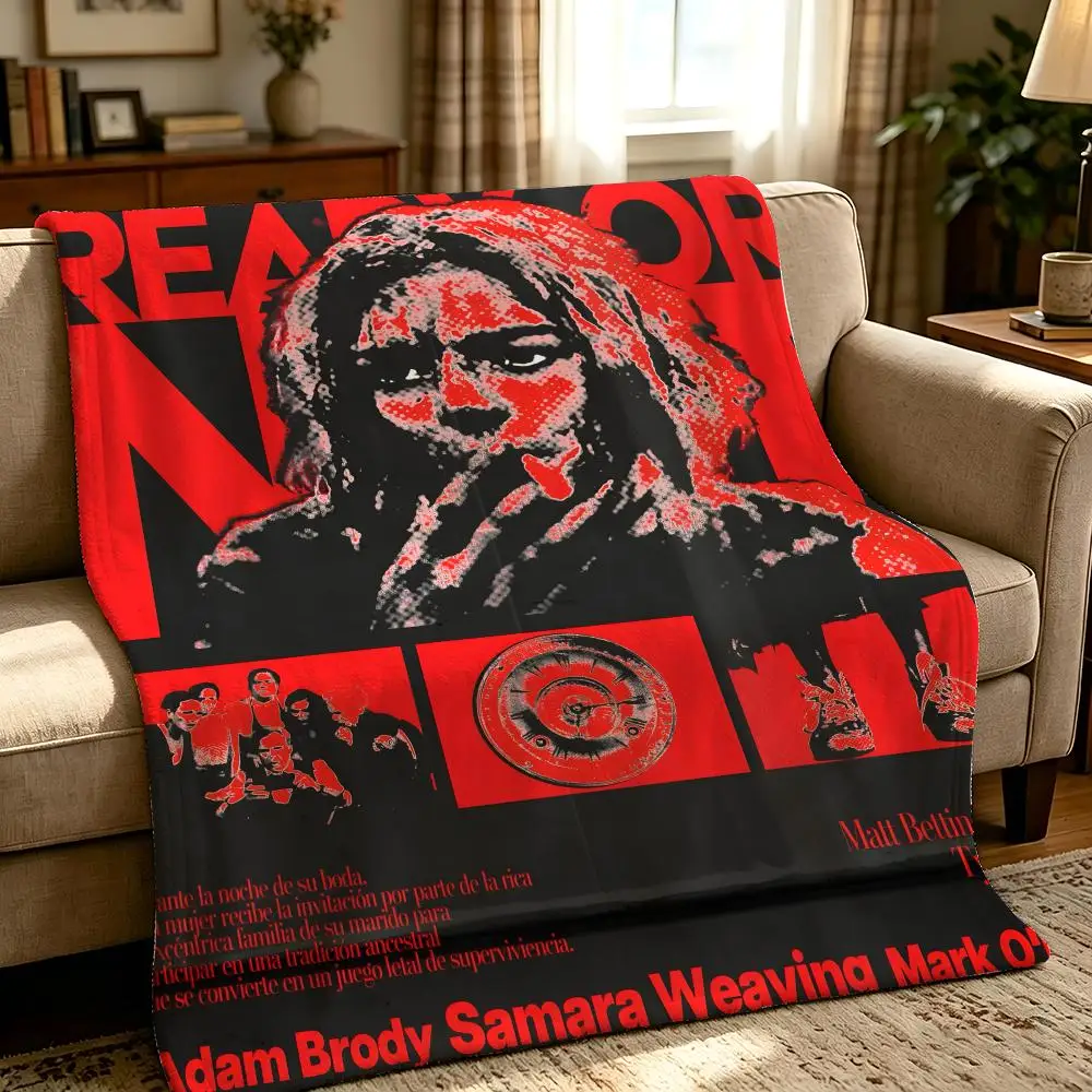 movie R-Ready or Not-t Throw Thick Comfort Flannel Quilt, Multi-scene Use Indoor Outdoor Daily Nap
