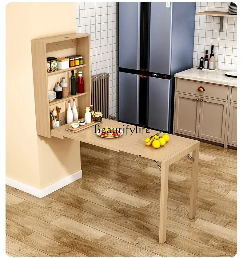 

3Folding table dining table Household small apartment Multifunctional that does not take up space Invisible foldable