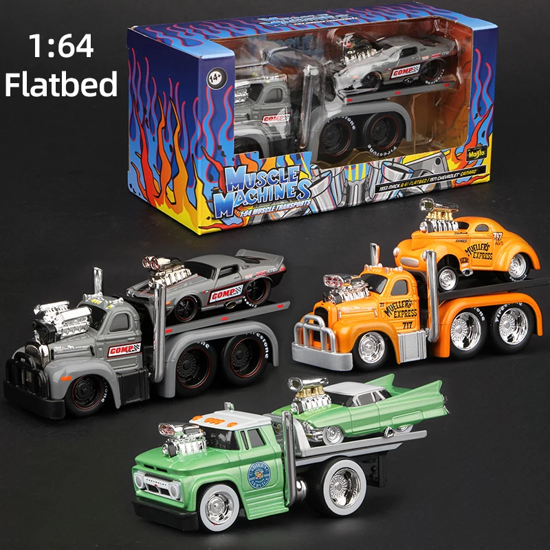 Maisto 1:64 бортовый грузовик серии мускулистые машины модель автомобиля из сплава миниатюрные литые под давлением транспортные средства игрушечный Mack B61 Chevrolet C60