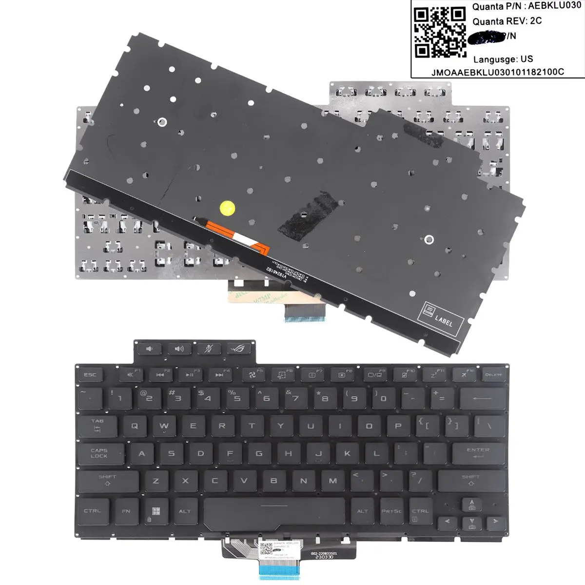 

US Laptop Keyboard for ASUS ROG Zephyrus G14 GA401 GA401U Black with Backlit