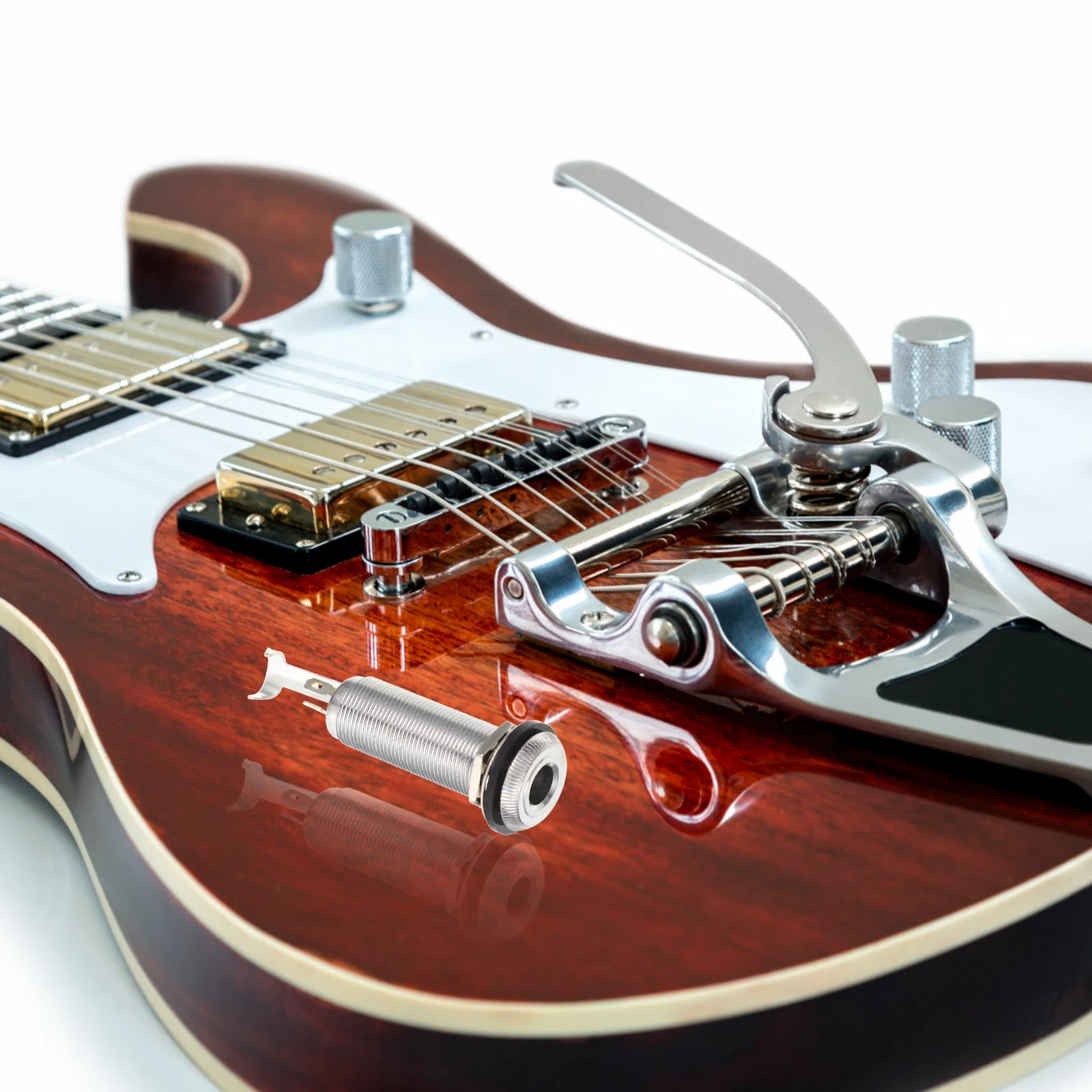 

Output Jack for Electric Bass Barrel Stereo Socket Cylinder Plug Hot Ground Active Wiring Compact Design Perfect Tone for Guitar