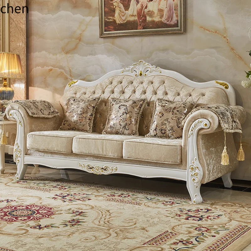 YFY Stoff-Sofagarnitur für Wohnzimmer 1+2+3 Abnehmbar und Waschbar Einfaches Schönheitssalon Dreisitzer-Sofa