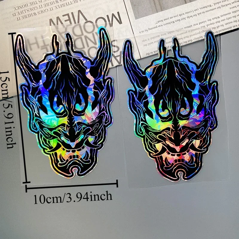 Car Styling JDM Devil Mask Motorcycle Stickers Waterproof DlY Scooter Fuel Tank Front Fairing Vinyl Decals