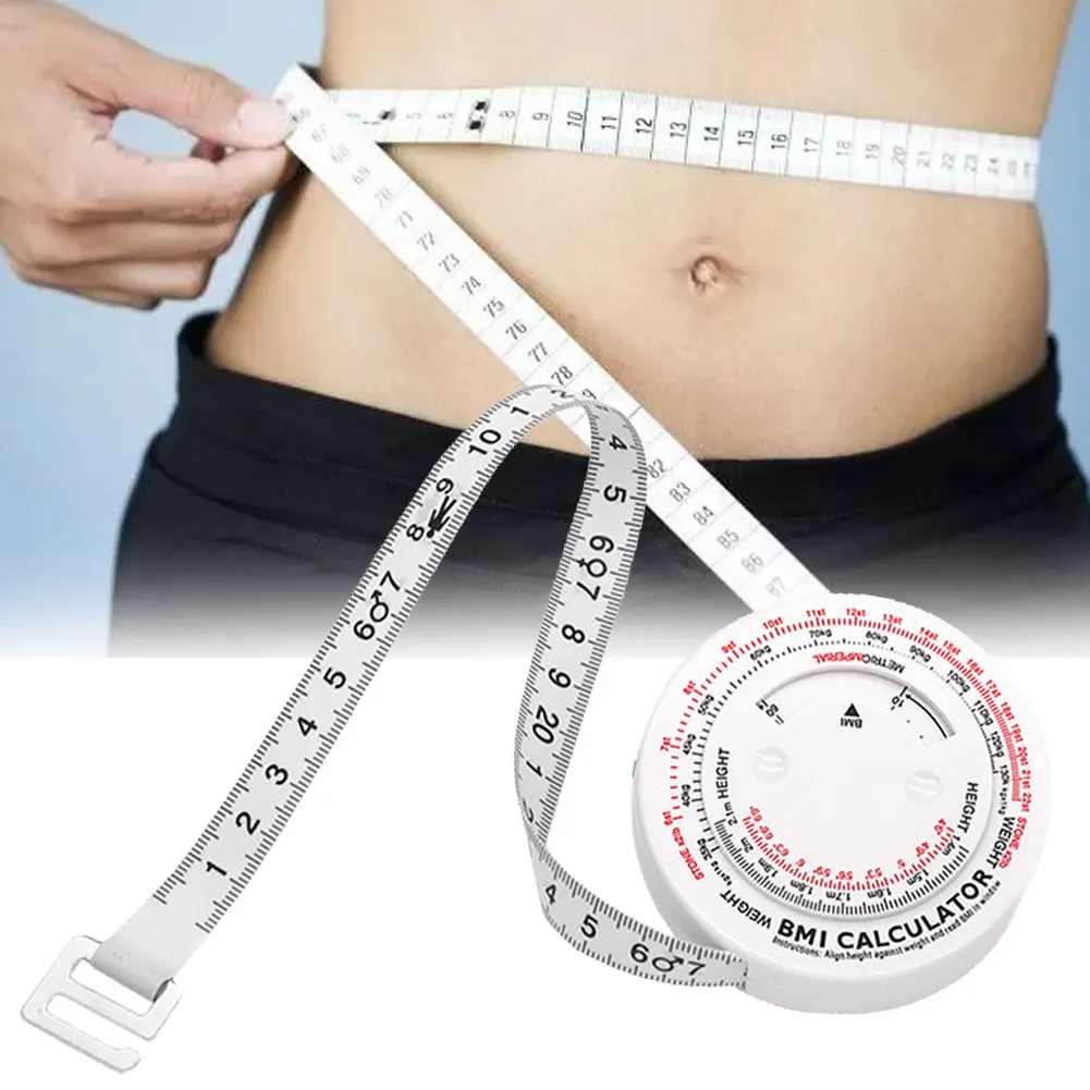 150cm BMI Body  Mass Index Retractable  Tape Calculator Diet Tape Measure Tools  Calculator Auto Telescopic Tape  Flexible Ruler