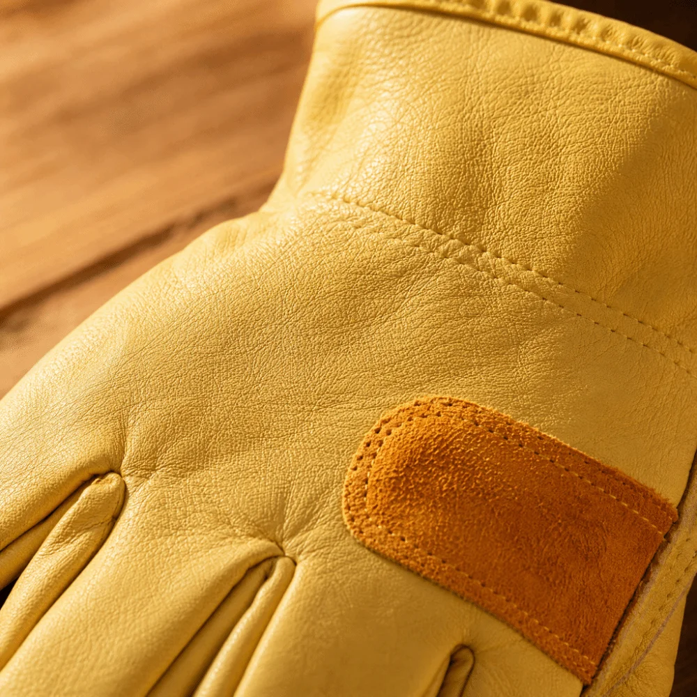 Flex Grip Leather Work Gloves Stretchable Wrist Insulated Welding Protection Gloves Soft Wear-Resistant Safety Work Gloves