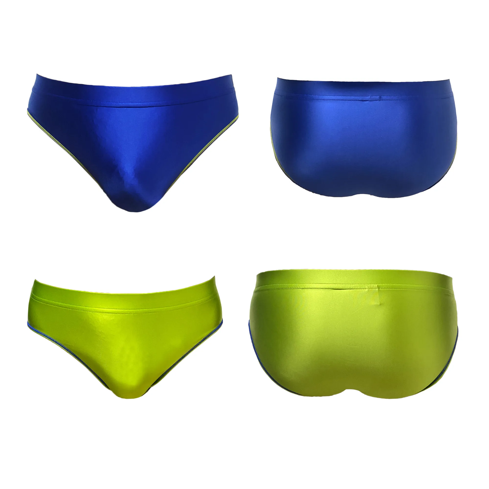 XcloCKNYoung satin brillant hommes caleçons huileux brillant couleur unie brillant respirant slips d