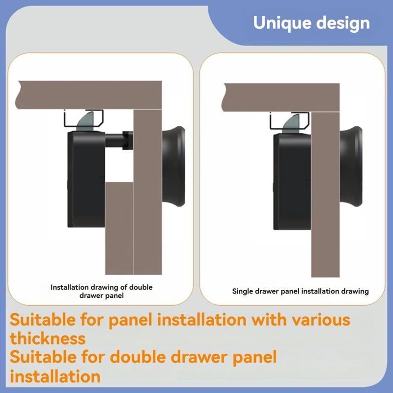 Smart Drawer Lock With Fingerprint Password And Swipe Card Access For Cabinet And Storage Security