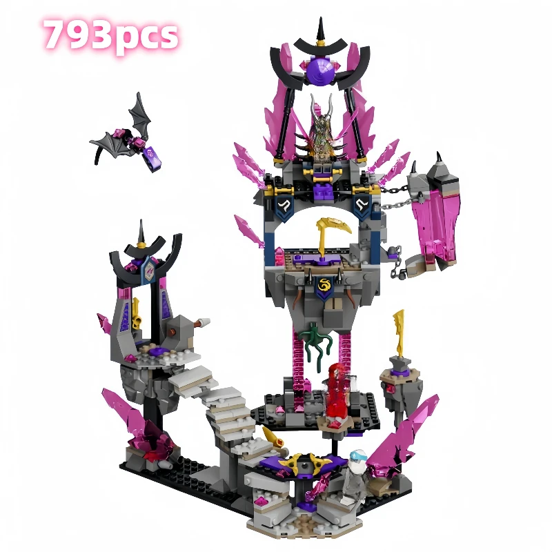 793PCS Kreative Bausteine Amethyst Schloss Modell Hobby Sammlung kinder Pädagogisches Spielzeug jungen Urlaub Geschenk