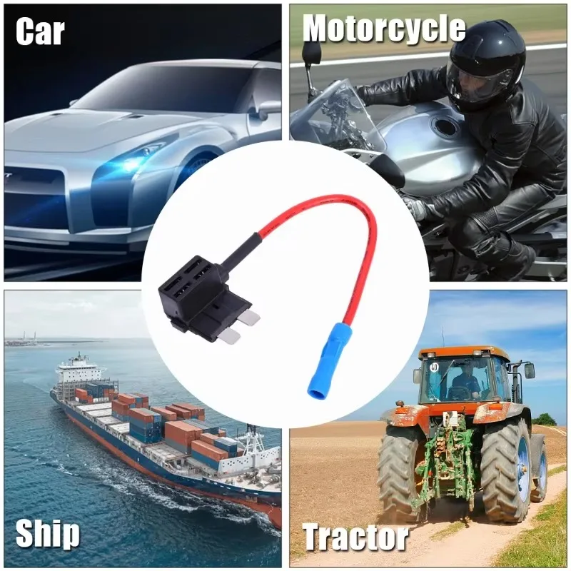 20/5pcs Car Fuse Holder Add-a-circuit MINI SMALL MEDIUM TAP Adapter Micro Mini Standard Blade Car Fuse with Holder Adapter  32V