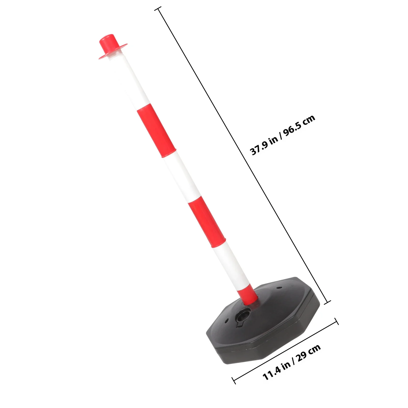 مجموعة واحدة من عمود التحذير البلاستيكي، مادة البولي ايثيلين المتينة، حاجز أمان للطرق، مرفق المرور المضاد للتصادم، عمود المرور #2