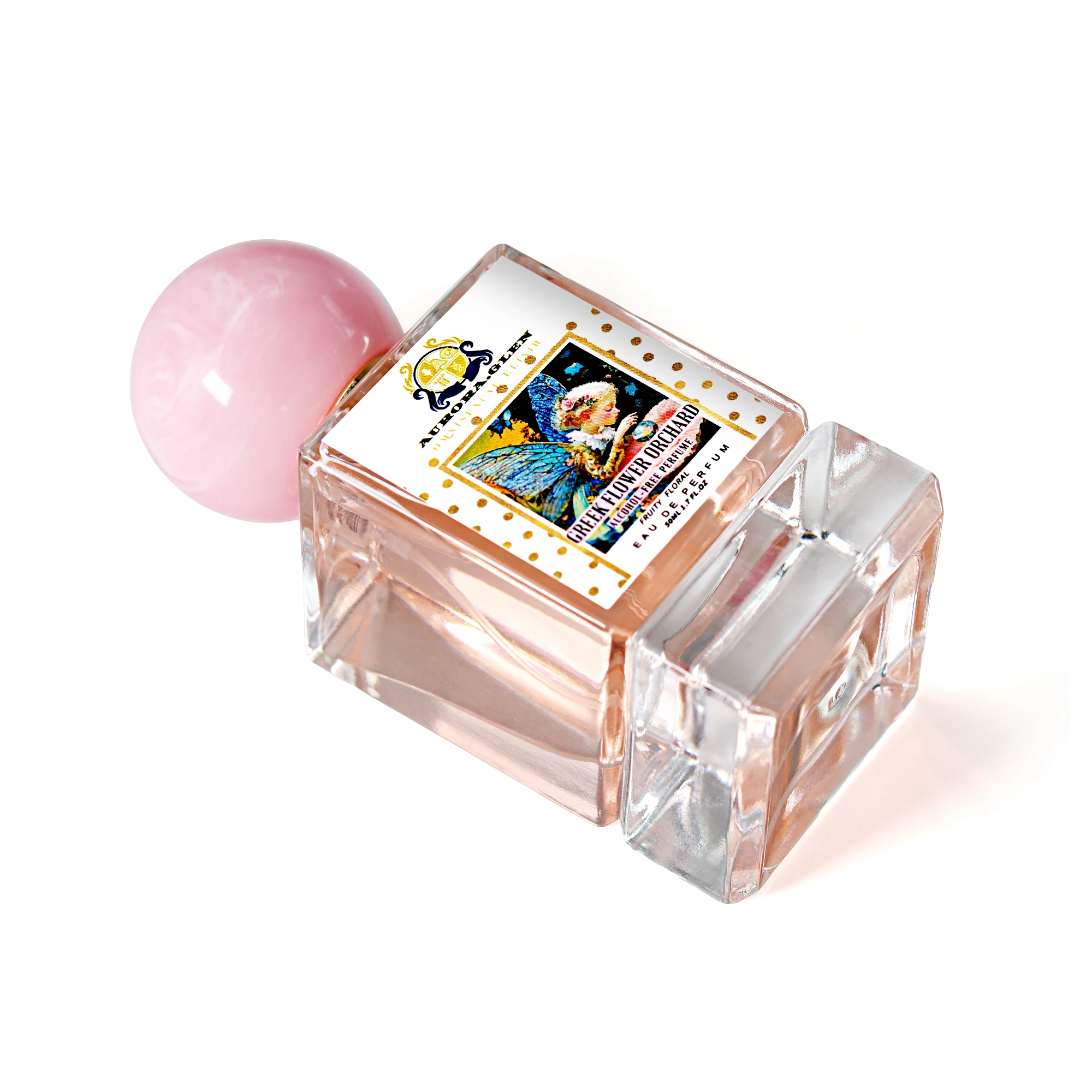 Alkoholfreies Parfum, griechischer Blumenobstgarten, fruchtiges Blumenparfüm für Damen, Bergamotte, Rosenmoschus, langanhaltend, hell, mediterrane Szene