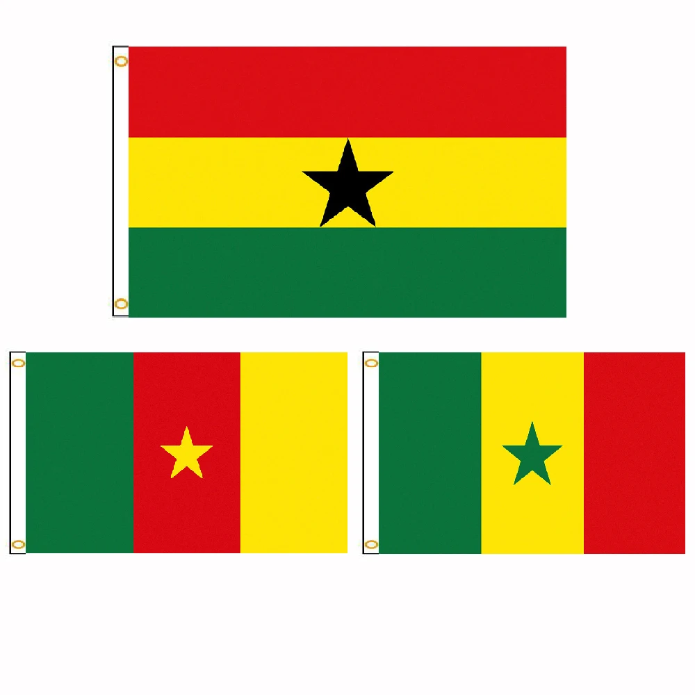 FLAGLINK 90x150 cm Flagge von Ghana – Perfekte Wahl für Dekoration, Bildung und nationale Feierlichkeiten