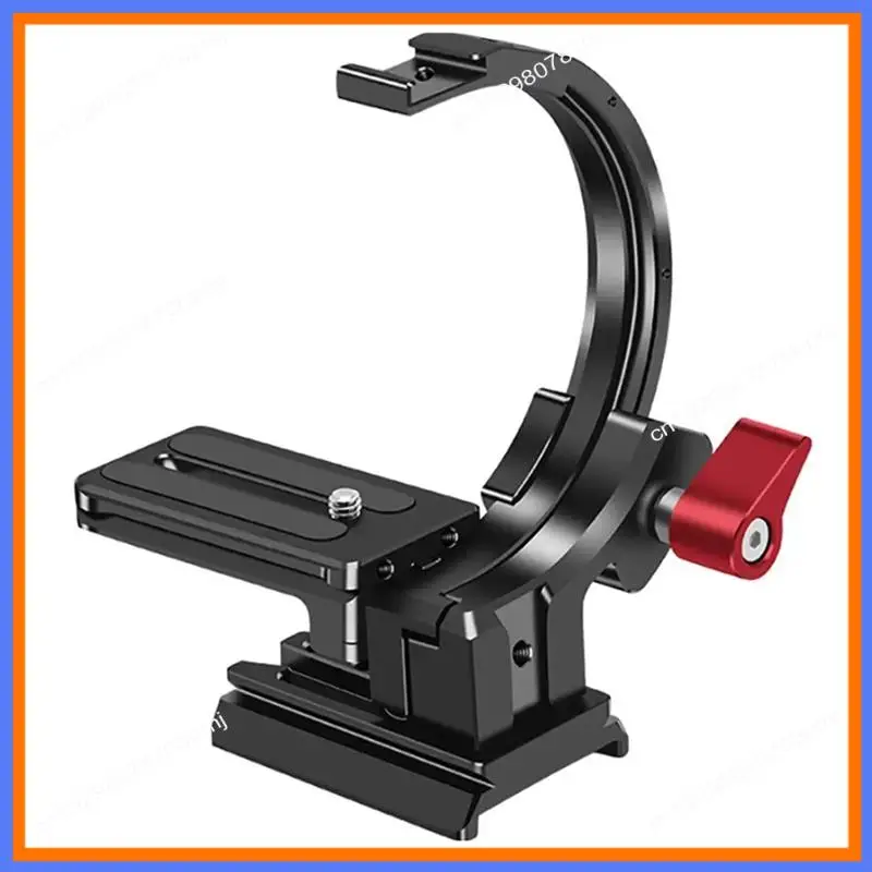 

BAAE 1 PCS Lens Support Bracket Semi-Circular Ring Horizontal Vertical For DSLR Camera Video Holder Cold Shoe Camera Video Holde