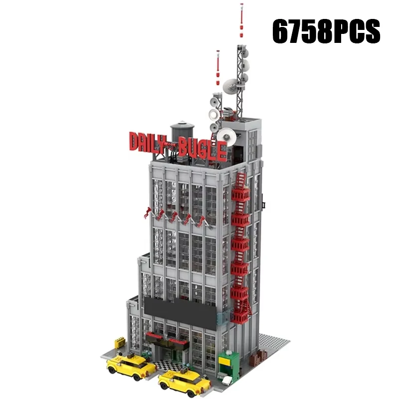 Technische Moc Bakstenen Model Dubbele Dagelijkse Bugel Kantoor Toren Modulaire Bouwstenen Geschenken Speelgoed Voor Kinderen Diy Sets Assembleren