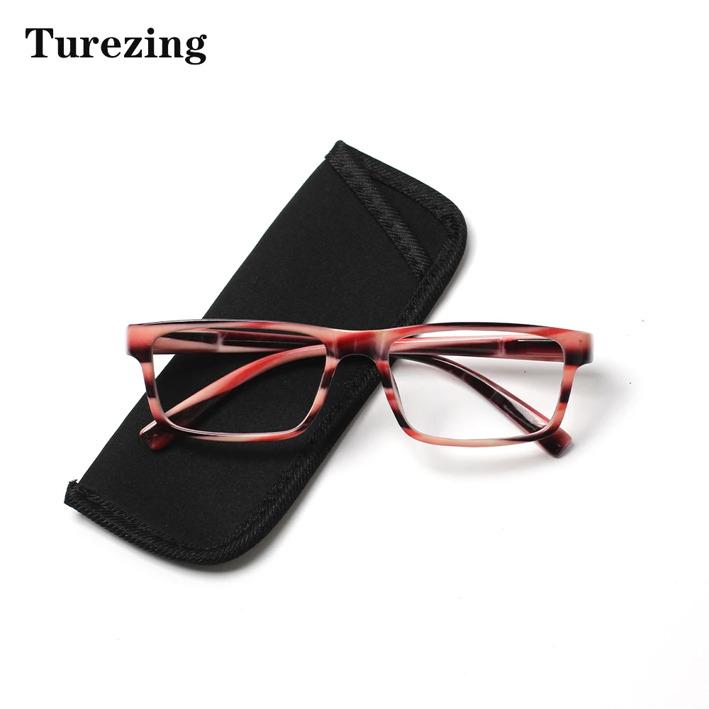 Turezing 5 Pack New Reading Glasses Men Women with Rectangular Frame Spring Hinge Optical Clear Magnifier HD Presbyopia Reader