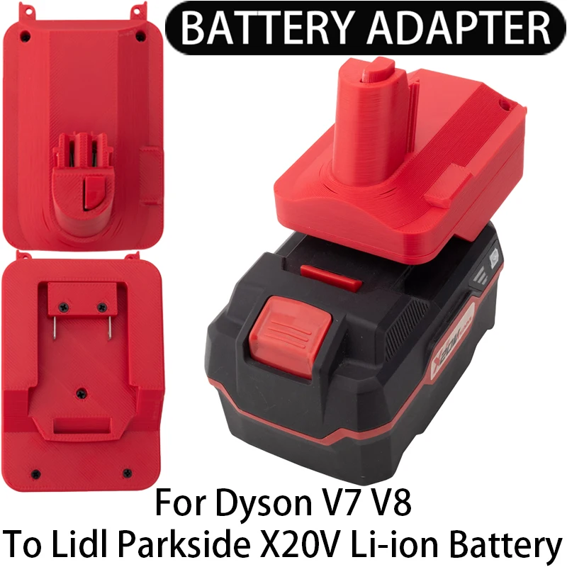 

Battery Adapter Converter for DySon V7 V8 vacuum cleaners to Lidl Parkside X20V Li-ion Battery Adapter Power Tool Accessories