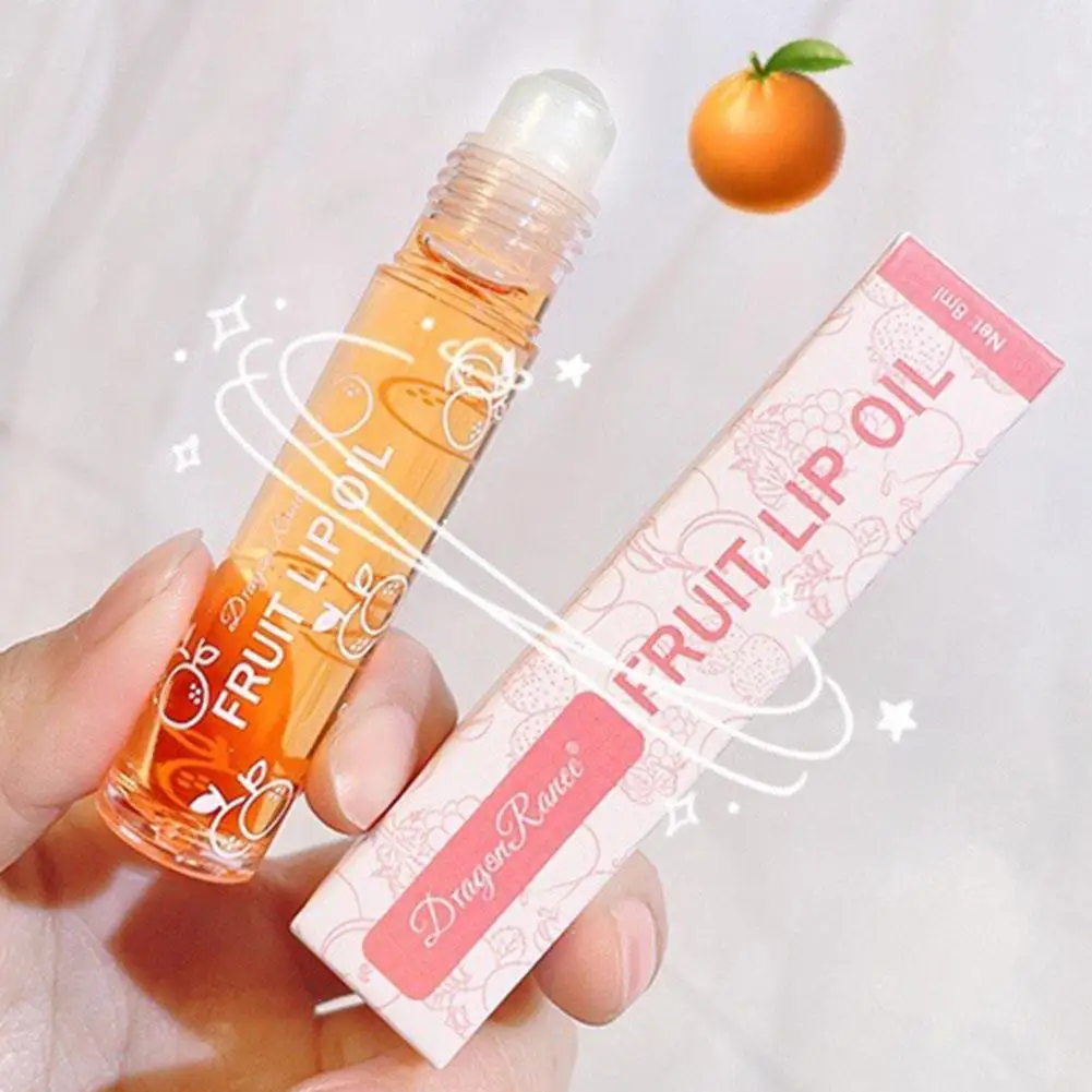 Frutas frescas Roll-On Lip Balm, Lip Maquiagem Primer, Hidratante Lip Gloss, óleo transparente, de longa duração, hidratante, G0F6