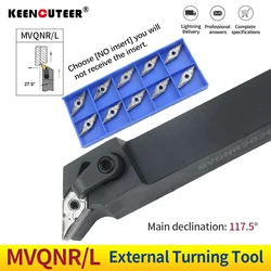 1pc MVQNR2020K16 MVQNR2525M16 MVQNR3232P16 External Turning Tool Holder VNMG16 Carbide Inserts MVJNR/L Lathe Cutting Tools Set