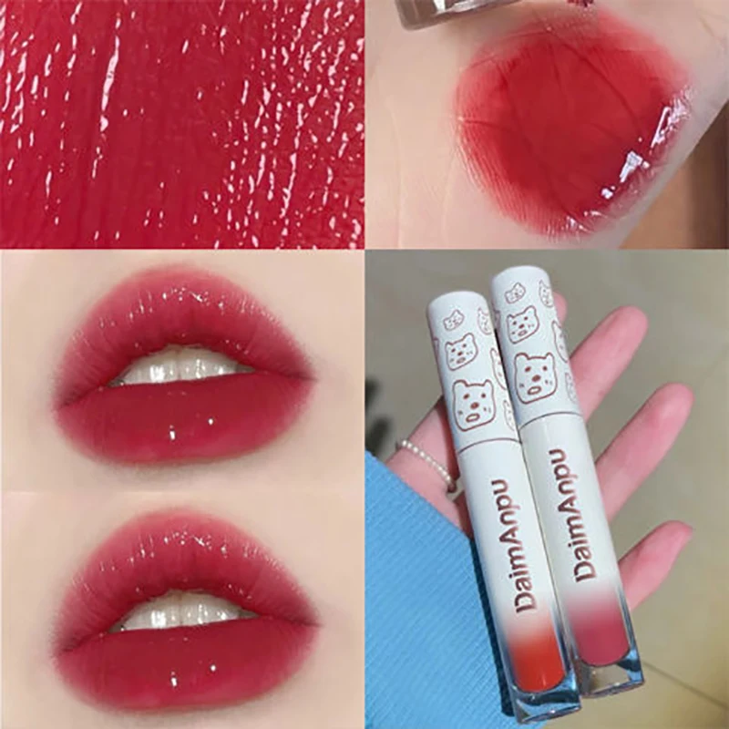 

6Color Shiny Nourish Mirror Water Lipgloss Long-Lasting Glossy Liquid Lipstick Waterproof Non-Stick Cup Moisturizing Lip Cosmeti