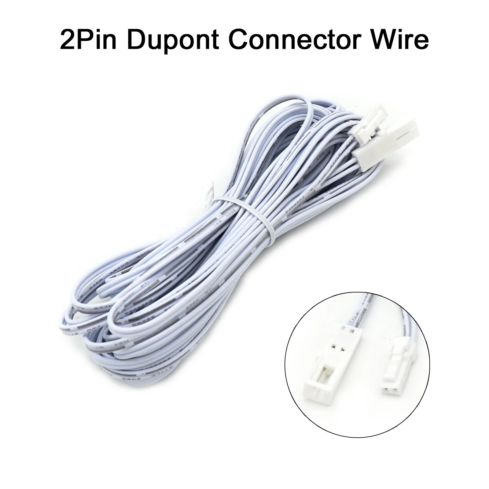 2Pin Dupont Connector Cable 1m 2m 3m 5m 6m Kitchen Cabinet Stair Light Extension Wire Dupont Male to Female Plug 22AWG Cord