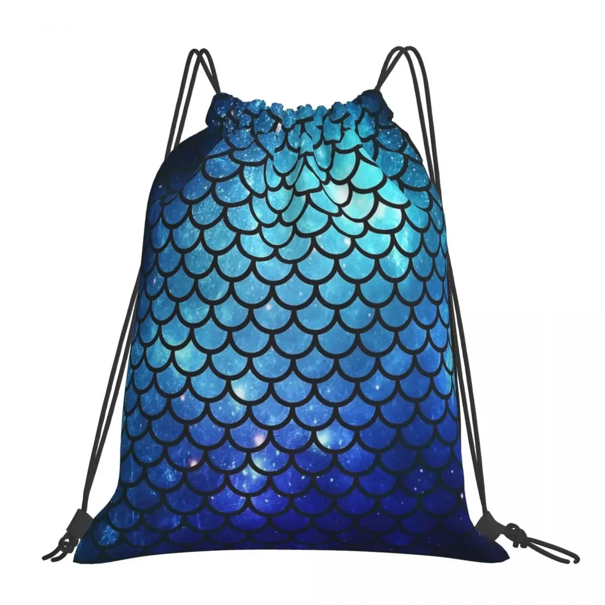 

Mermaid Tail Backpacks Multi-function Portable Drawstring Bags Drawstring Bundle Pocket Storage Bag BookBag Man Woman Students