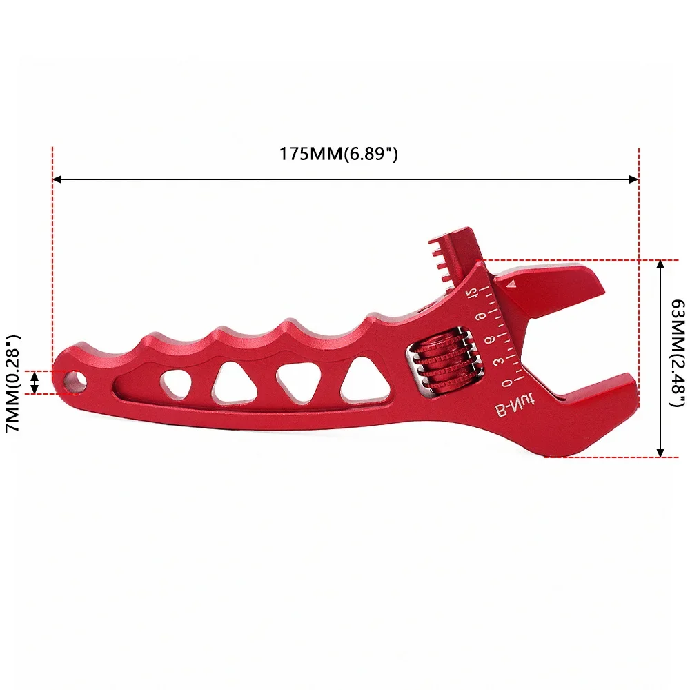 Adjustable AN Movable Wrench Hose Fitting Tool Aluminum Spanner AN3-AN12 Wrench Spanner Fitting Tools