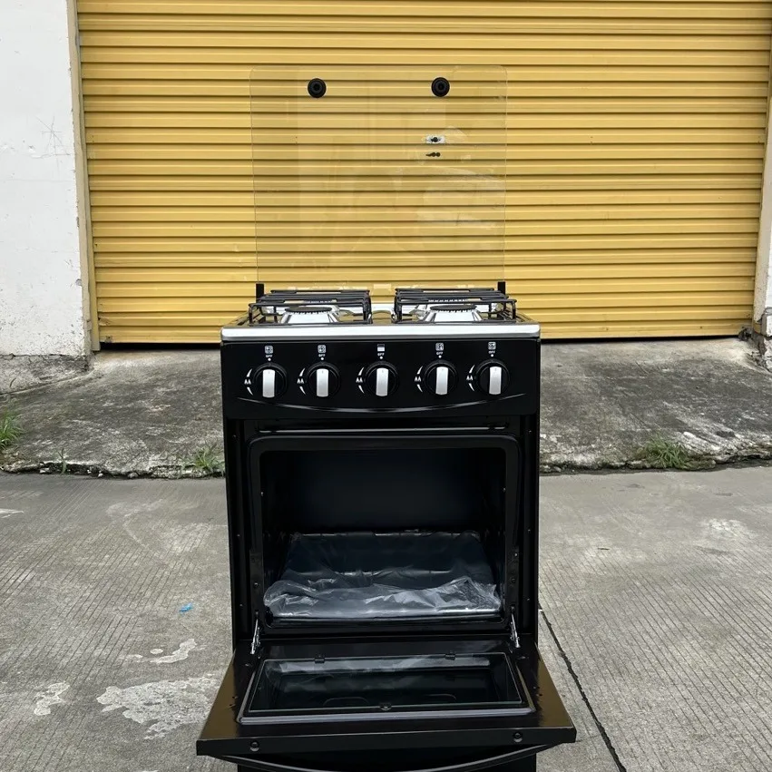 

Integrated oven stove with four burners and a 4-gas stove