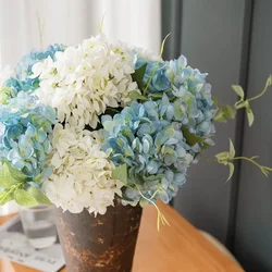 Silk hydrangea Bride bouquet wedding home new Year decoration accessories for vase flower arrangement Artificial flowers
