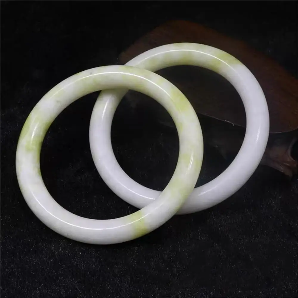 Natural Lantian Jade Floating Flower Bangle Simple Elegant Exquisite High-grade Luxury Quality Fashion Fine Jewelry Holiday Gift