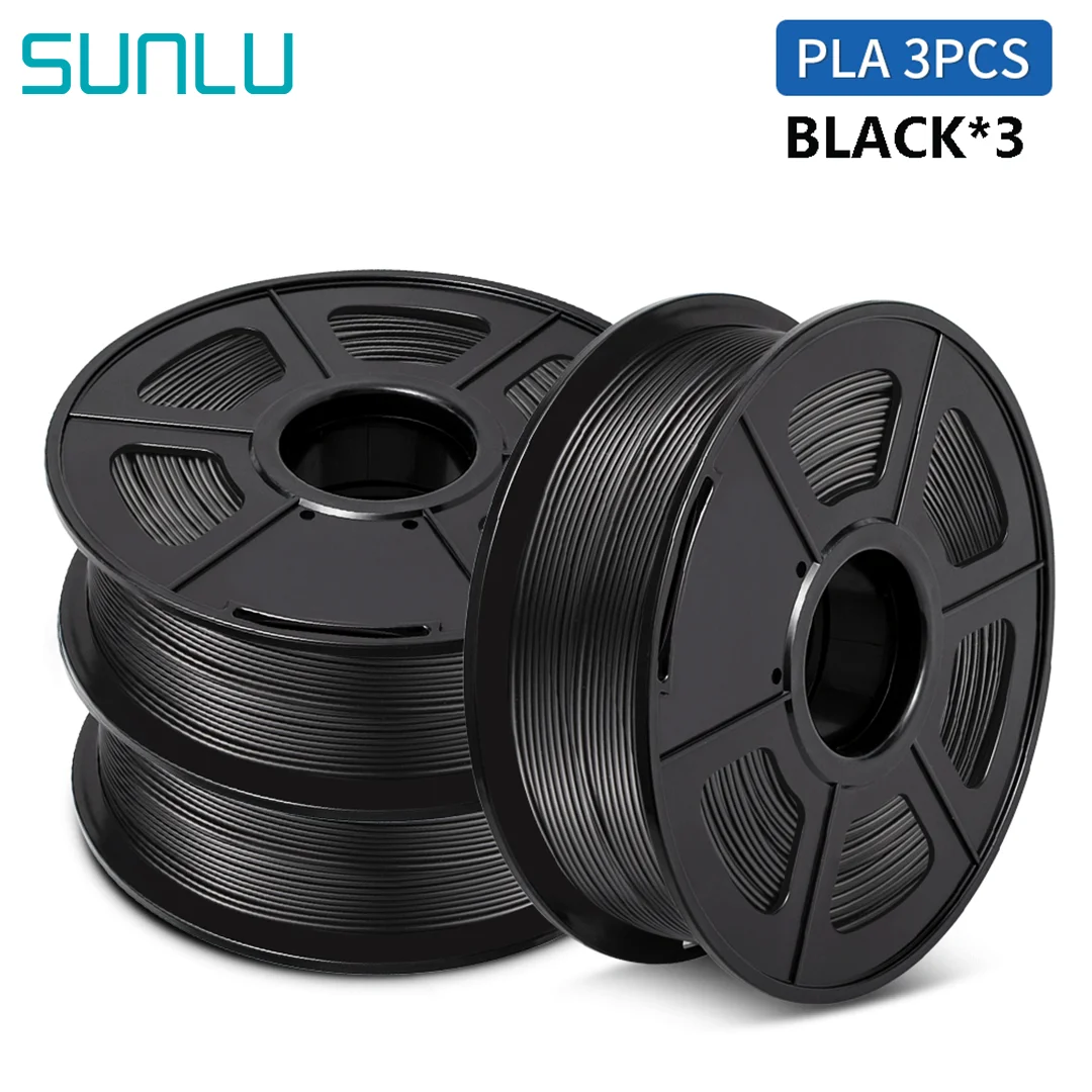 SUNLU PLA/PLA PLUS Filament 1kg 1.75mm 3D Printer Filament 3 rolls Material For 3D Pen Neat Line Extruder Consumable Free Ship