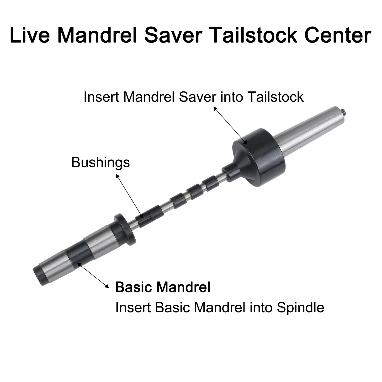For MT2 System Hardened Steel Shaft MT2 Turning Tools DIY Pen Making Stainless Steel Turning Tools Active Tail Shaft Integration