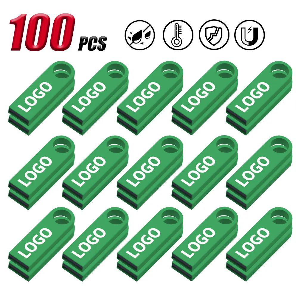 

100 шт./лот, оптовая цена, металлический флешка Usb 2,0, 4 ГБ, 8 ГБ, 16 ГБ, USB-накопитель, 32 ГБ, 64 ГБ, USB-накопитель, индивидуальный логотип, подарки