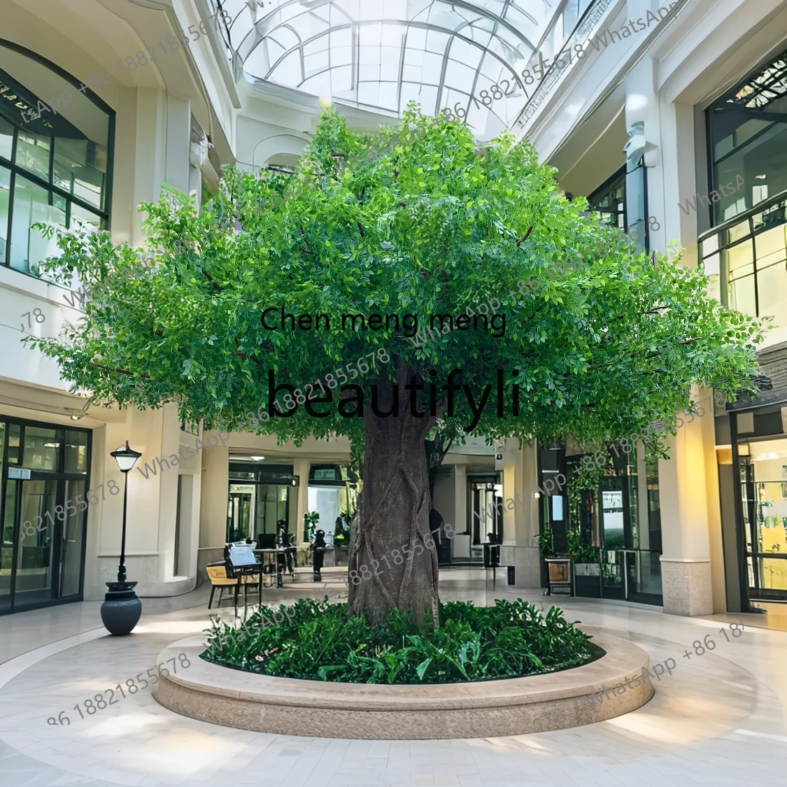 X Large Outdoor Artificial Tree Outdoor Square Decoration Landscaping Green Plant Money Tree