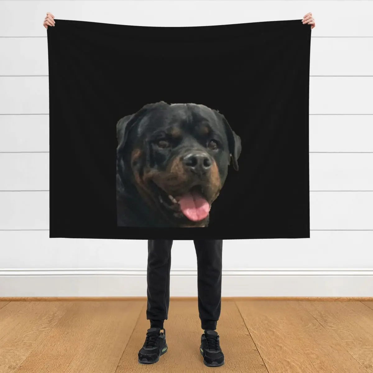 

Rottweiler Tongue Out Throw Blanket Soft Beds Hairy Luxury Designer Blankets