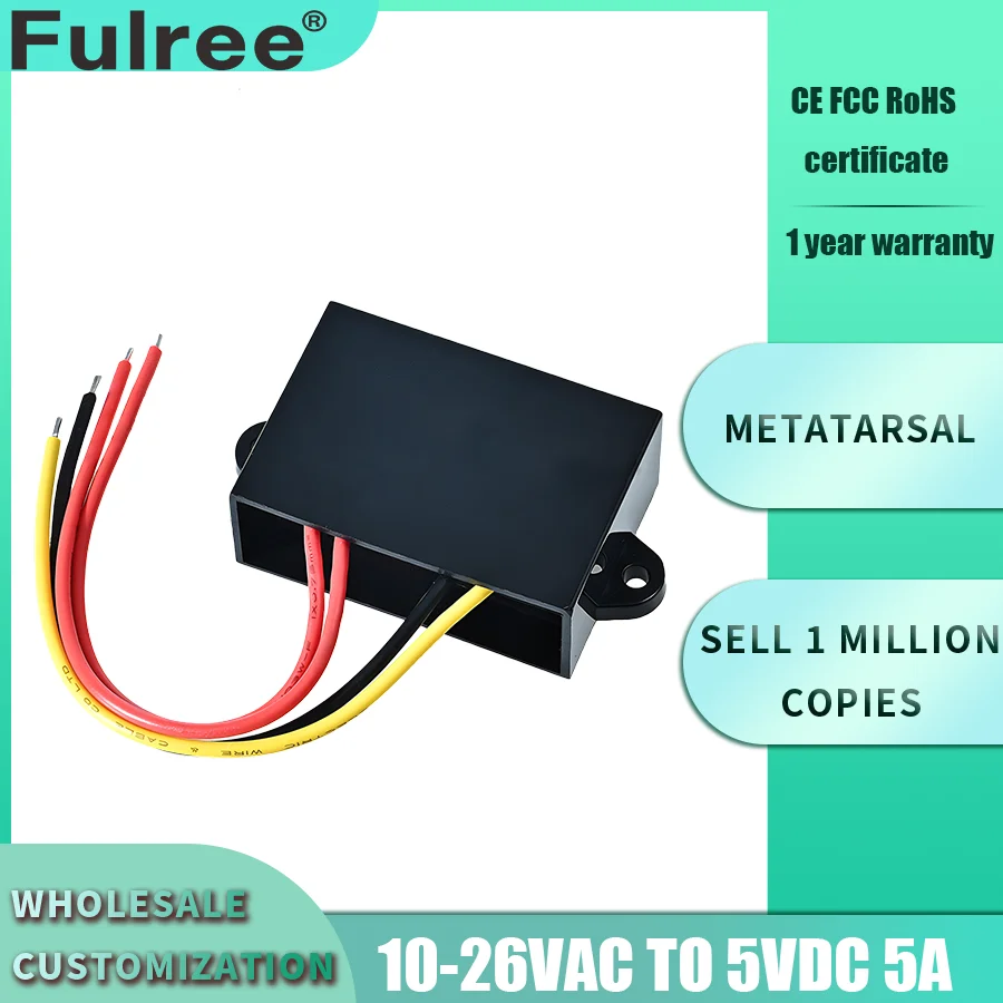 Waterproof IP67 AC to DC Step Dowm Converter 12V 24V Ac To 5V 1A 3A 5A Dc Buck Converter For Golf Cart